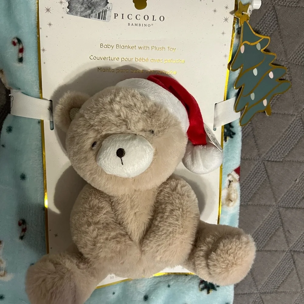 Piccolo Baby Blanket with Plush Toy bear